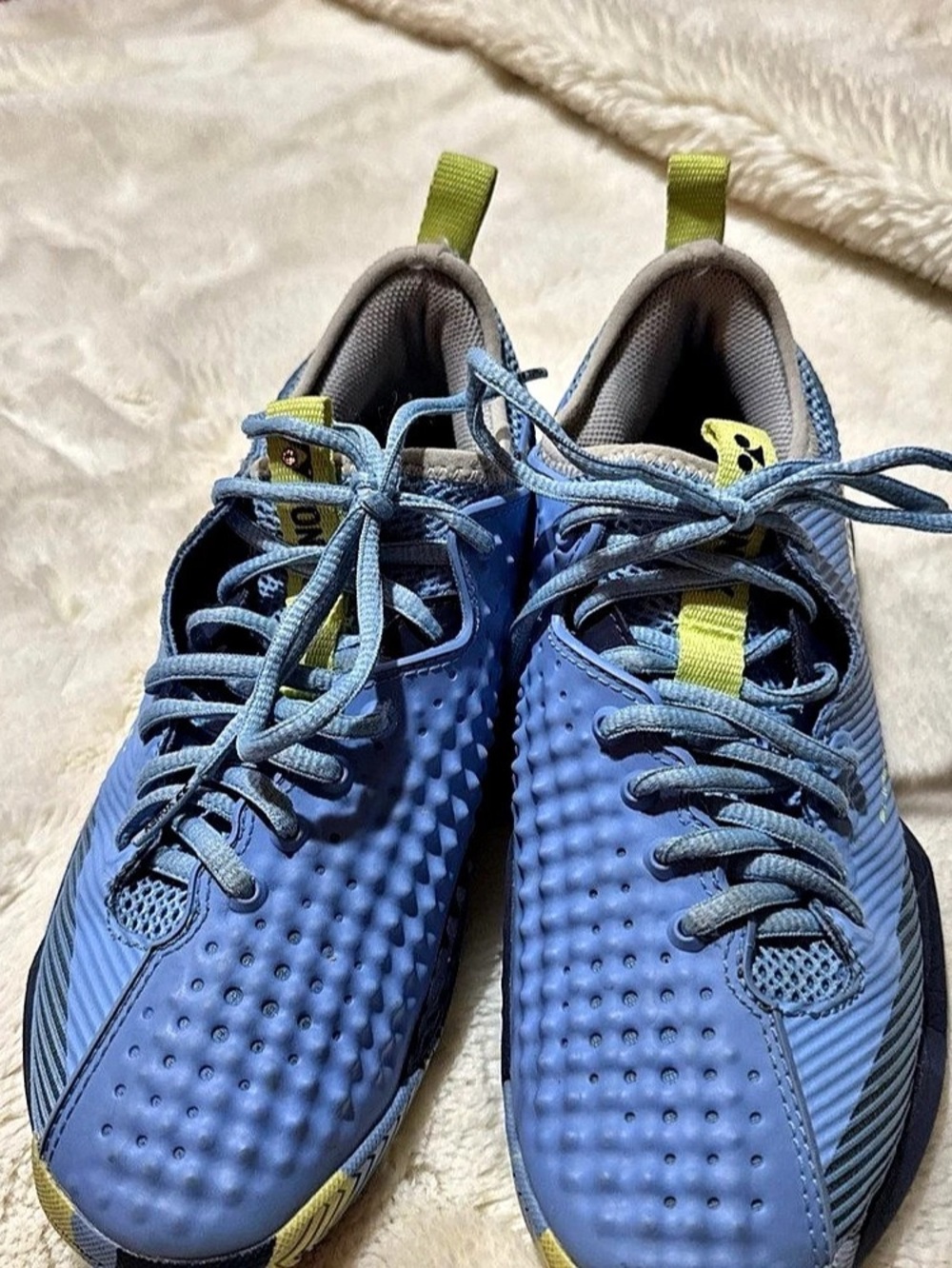 Yonex Power Cushion Cascade Drive Blue & Yellow Athletic Shoes US women 8.5 Men